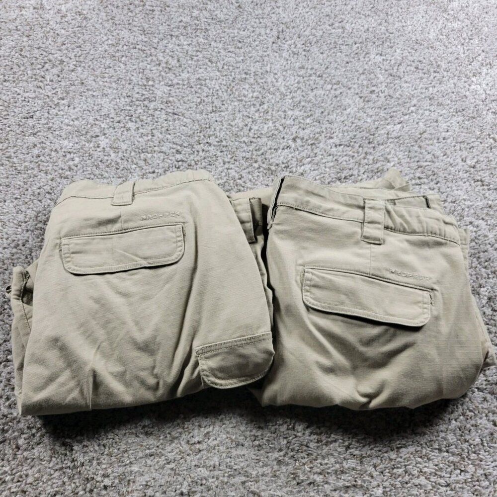 Lot Propper Pants Mens 40x30 Tag 40x30.5 Beige Tactical Cargo Outdoor Stretch